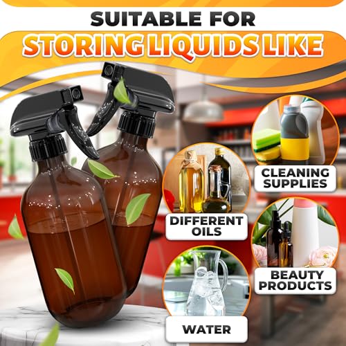 4 Pack Spray Nozzle for Bottles, Trim-to-Fit Tube; Plastic (Black) | Spray Bottle Nozzle Replacement; Fits 8 and 16 Oz; Trigger Sprayer with Mist, Stream & Off Modes; for Cleaning and Garden - color: 4 Pcs Black