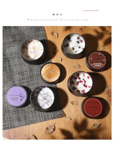 Premium Scented Soy Candle Gift Set of 4 - Coffee,Osmanthus, Rose & Lavender,Aromatherapy Candles, Spa & Relaxation, Mother's Day, Birthday,Housewarming Candle, Present Set for Mother, Women