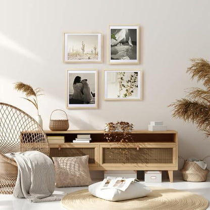 Picture Frame, Set of 6 12x16 Natural, Poster Frame with Plexiglass, Tabletop & Wall Mount, Ideal Gift for Any Occasion - color: Natural, size: 12x16