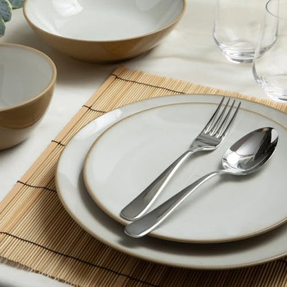Larder & Vine Stoneware Dinnerware Set, 16 Piece, 4 Place Settings, Made in Portugal, Sand - color: Sand