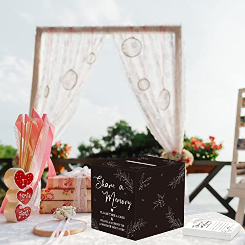 Pajean 50 Share a Memory Cards for Celebration of Life,Black,Trendy - color: Black, style: Trendy