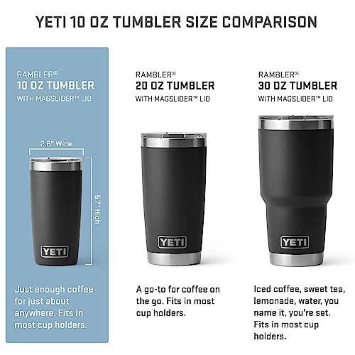 YETI Rambler 10 oz Tumbler, Stainless Steel, Vacuum Insulated with MagSlider Lid, Camp Green - color: Camp Green