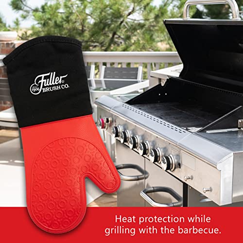 Fuller Brush Extra-Long Silicone Oven Gloves (2-Pack) – 14.5" Forearm Protection – Heat Resistant to 500°F – Non-Slip, Waterproof Oven Mitts for Baking, Cooking, BBQ & Grilling