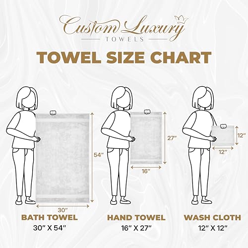 Personalized Bath Towels | Set of 2 | Choose from 12 Fonts | Genuine Turkish Cotton | Oeko-Tex Certified | Personalized Towels | Bathroom Towels - color: White - Bath Towels