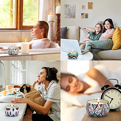 Scented Candle Gift Set, 12-Pack Fruit & Floral Aromatherapy Soy Wax Candles for Home, Stress Relief, Relaxation, 250 Hours Long Lasting, Birthday Gifts for Women, Mom, Wife, Girlfriend, Coworker