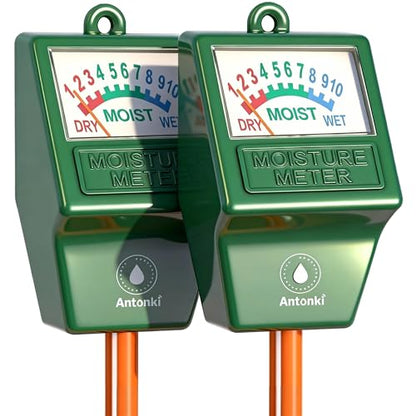 2 Pack Soil Moisture Meter, Plant Water Meter Hygrometer | Instant Read Soil Water Level, No More Guess, No Battery Required, Easy to Read & Use, Durable, Indoor Potted/Outdoor Plants
