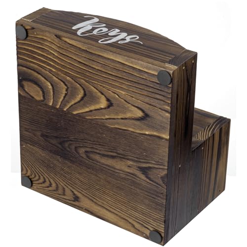 MyGift Burnt Wood Entryway Mail Organizer with Key Storage Tray | Farmhouse-inspired storage solution keeps letters, notes, and everyday essentials tidy with a charming distressed wood finish - color: Burnt Wood
