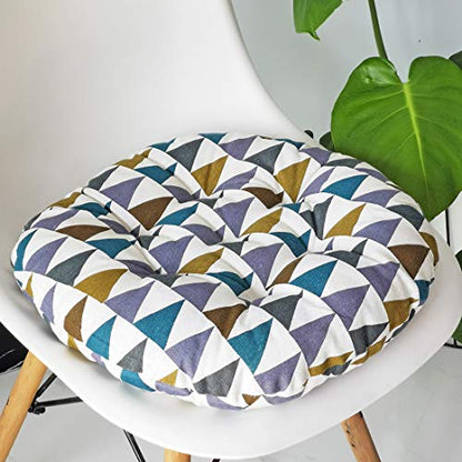 vctops Bohemian Soft Round Chair Pad Garden Patio Home Kitchen Office Seat Cushion CAI Triangle Diameter 16" - color: Cai Triangle, style: Diameter 16 Inch