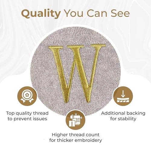 Personalized Bath Towels | Set of 2 | Choose from 12 Fonts | Genuine Turkish Cotton | Oeko-Tex Certified | Personalized Towels | Bathroom Towels - color: Beige - Bath Towels