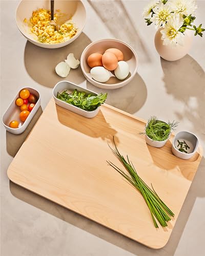 Caraway 17 x 12" Large Wood Cutting Board | Double Sided Wood Cutting Board, Made From FSC-Certified Wood, Food-Safe Mineral Oil and Wax Finish - size: 17"L x 12"W