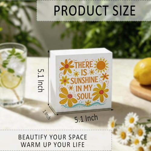 5x5 Inch Farmhouse Wooden Box Decor 006 - color: White