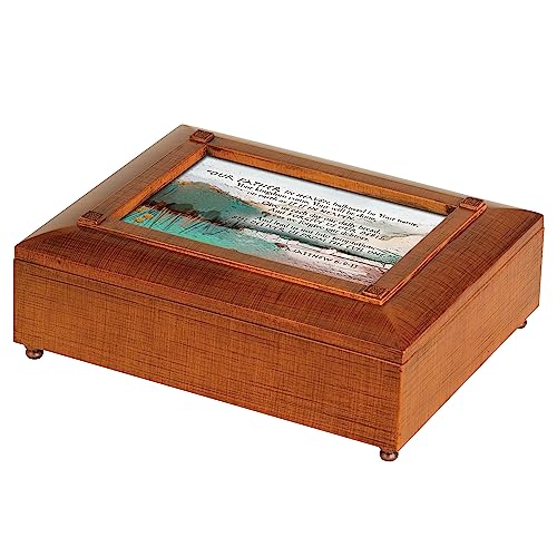 Cottage Garden JBRB19S The Lord's Prayer Woodgrain Finish Polymer Photo Frame Keepsake Jewelry Storage Box - style: Prayer