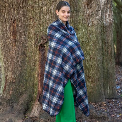 Trail maker 50x60 Throw Blankets, Plaid Fleece Throw Blankets for Bedroom, Couch, Livingroom, Chair, Pets, Outdoors - color: Black