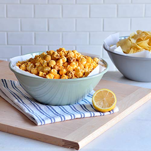 Youngever 10 inch 100 Ounce Plastic Mixing and Serving Bowls, Popcorn Bowls, Salad Bowls, Chip and Dip Serving Bowls, Set of 9 (Urban) - color: Urban