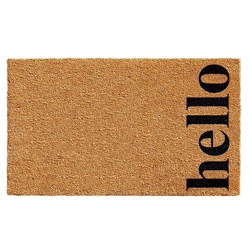 Calloway Mills AZ102613048NBB Incline Hello Doormat Natural/Black, 30" x 48" - color: Natural/Black, size: 2'6" x 4' (Rectangular)