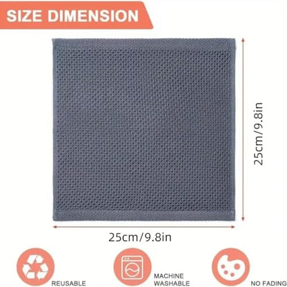 2PCS Kitchen Dish Towels Sets Cotton Waffle Weave Dish Towels Dishcloths for Kitchen Soft, Absorbent, Quick Drying, Durable, Grey, Grey - color: Grey