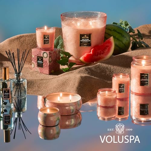 Voluspa Kalahari Watermelon, Large Candle Jar, 18 oz, 100 Hour Burn Time, Coconut Wax for Clean Burning, Handcrafted in the USA - color: 13 - Kalahari Watermelon
