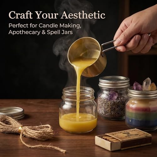 8 oz Mason Jars with Airtight Silver Lids - 4 Pack Small Glass Jars - Thickened Wide Mouth Canning Jars for Spell Jars, Candle Making, Premium Spices & Bathroom Vanity Decor