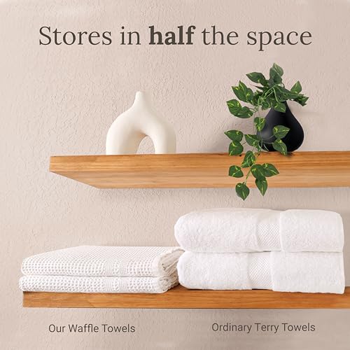 GILDEN TREE Waffle Bath Sheet Large Bath Towels Quick Dry Thin Body Towels, 40x80 Oversized Bath Towels for Adults, Classic Style (White) - color: White, size: Bath Sheet