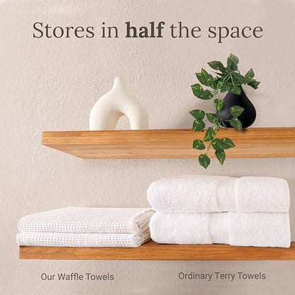 GILDEN TREE Waffle Bath Sheet Large Bath Towels Quick Dry Thin Body Towels, 40x80 Oversized Bath Towels for Adults, Classic Style (Cream) - color: Cream, size: Bath Sheet