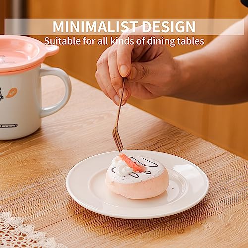 6 Inch Ceramic Small Salad Plates, Round Dessert Plate Set, 18P | White Appetizer Dishes, for Cake Waffles Snacks Side Dish, Oven Microwave Dishwasher Safe, Scratch Resistant, Stackable - style: Round Classic