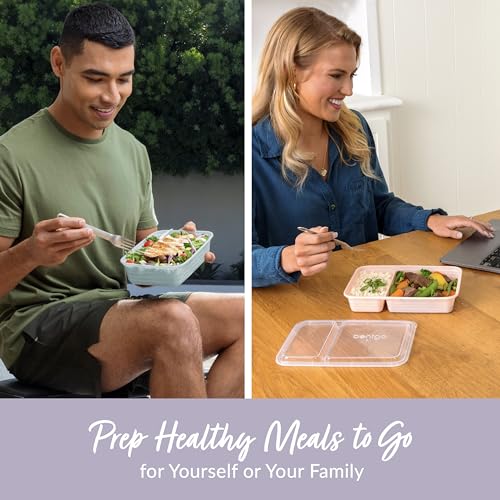 Bentgo Prep Meal Prep Kit, 1, 2 & 3-Compartment Containers, 60 Piece Set | Portion Control, Stackable, Microwave, Freezer & Dishwasher-Safe, Reusable, PFAS & BPA-Free (Floral Pastels) - color: Floral Pastels