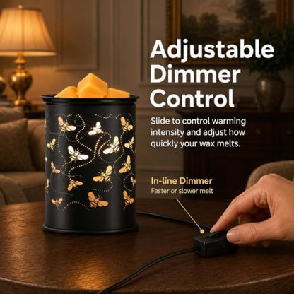 Metal Wax Melt Warmer Electric Candle Fragrance Burner | Oil Burner 2 in 1，Gifts for Women，Mother's Day，for Home Office Bedroom，Bee Decorations - style: bee