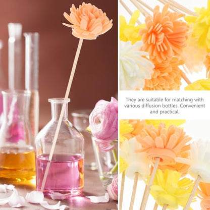 Didiseaon 12Pcs Dried Flower Diffuser Sticks Refill Flower Reed Diffuser Sticks Replacement Reeds for Essential Oil Bottles Aromatherapy Home Fragrance Decorative Sticks