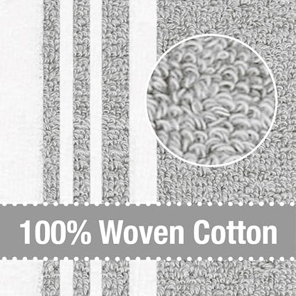 All-Clad Dual-Purpose Kitchen Towels: Highly Absorbent - 100% Cotton, 17"x30" Dish Towels for Cleaning & Drying Dishes & Glassware, 3-Pack, Titanium - color: Titanium