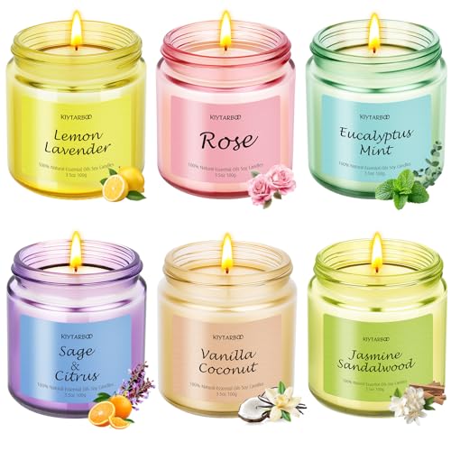 6 Pack Candle for Women- Scented Candles Set,Candles for Home Scented | Soy Wax Candles Bulk, Aromatherapy Candle Gifts Set for Women, Birthday, Valentine, Christmas, Anniversary Present