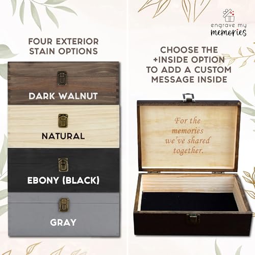 Personalized Wooden Memory Box – Engraved Family Tree Keepsake Box with Custom Hearts & Names | Wooden Keepsake Storage for Photos, Letters & Special Memories | Gift for Dad, Family & Anniversary - style: 20. Dad Family Tree