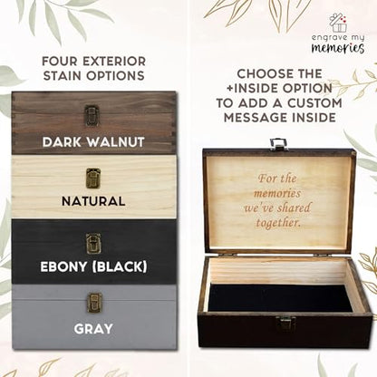 Personalized Wooden Memory Box – Engraved Family Tree Keepsake Box with Custom Hearts & Names | Wooden Keepsake Storage for Photos, Letters & Special Memories | Gift for Dad, Family & Anniversary - style: 20. Dad Family Tree