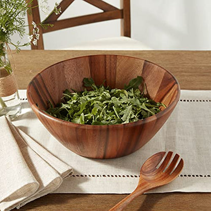 Lipper International Acacia Round Flair Bowl - size: Large