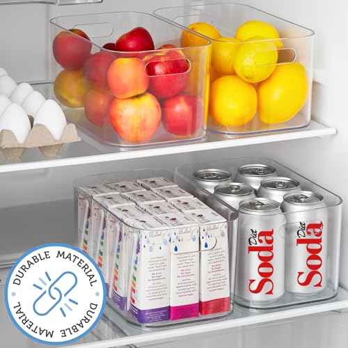 STORi Bliss 10" x 6" Open Clear Pantry Organizer Bin, Plastic Containers with Handle for Kitchen, Fridge, Cabinet, Closet, Bathrom, Undersink Storage Made in USA - style: Set of 1