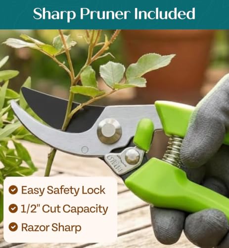 Heavy Duty Gardening Tools - Gardening Gifts for Women, Men, Mom, Dad - Durable, Ergonomic Garden Tools Set (Floral) - style: Floral