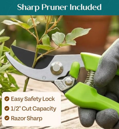 Heavy Duty Gardening Tools - Gardening Gifts for Women, Men, Mom, Dad - Durable, Ergonomic Garden Tools Set (Floral) - style: Floral