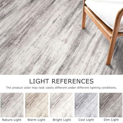 KOZYFLY Modern Abstract Hallway Runner, 2x12 Washable Rug Runner Non-Slip Soft Striped Kitchen Runner Rug, Grey/Light Beige/Brown Print Carpet for Entryway Bathroom - color: Grey/Light Beige/Brown, size: 2' x 12' (Runner)