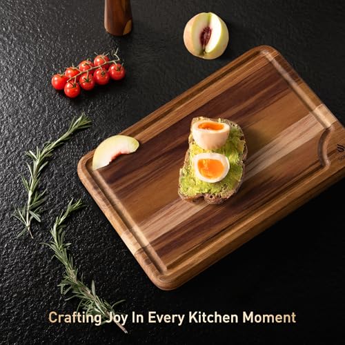 Teak Cutting Boards for Kitchen 13'' Teak Wood Wooden Charcuterie Board | Charcuterie Board, Serving, Heavy Duty, Sink Board, Non Slip, Wooden Chopping Board, Small Wooden Chopping Board - style: 13 IN