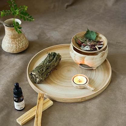 Ceramic Tealight Wax Melt Warmer & Essential Oil Burner, Aromatherapy Tealight Diffuser for Wax Melts, Oils & Dried Botanicals, Japandi Home Fragrance Decor for Bedroom, Burner Only(3pcs)