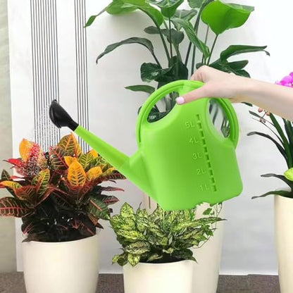 1.1 Gallon Long Spout Watering Can, Modern Lightweight Durabl Plant Waterer with Removable Long Spout Sprinkler Head,2026 New Plastic Large Watering Can Indoor for Succulents Flower Seedlings - color: Green