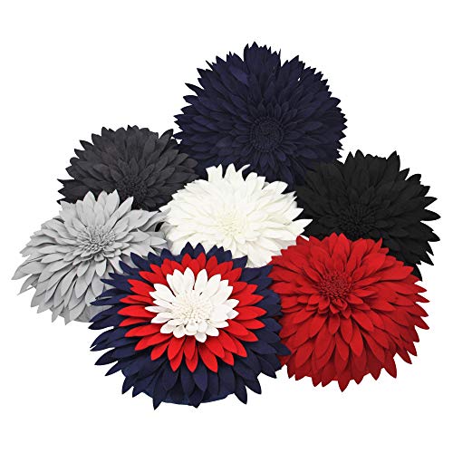 Contempo Lifestyles 3D Daisy & Sunflower Decorative Pillow - Couch & Bed Flower Shaped Pillow (14.5" Flower, 13" Pillow with Insert, Burgundy) - color: Burgundy