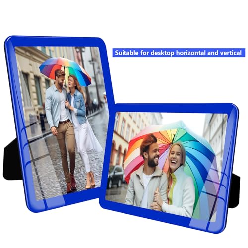 Bluesun 5x7 Picture Frame Blue, Glass, Touch Screen, Wall & Table Top - color: Blue, size: 5x7（1 Pcs）