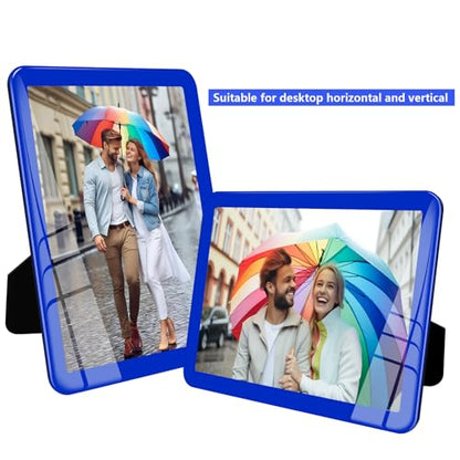 Bluesun 5x7 Picture Frame Blue, Glass, Touch Screen, Wall & Table Top - color: Blue, size: 5x7（1 Pcs）