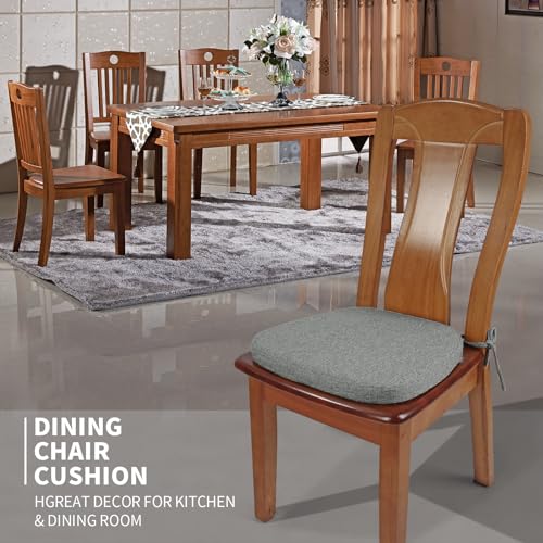 SINOSSO 1 Pack Memory Foam Chair Cushions for Dining Chair, Friendly Woven Fabric 16" U-Shape Comfortable Kitchen Chair Pad, Removable Slip Resistant Seat Cushion (1 Piece, Dark Grey) - color: Dark Grey