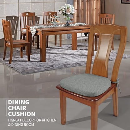 SINOSSO 1 Pack Memory Foam Chair Cushions for Dining Chair, Friendly Woven Fabric 16" U-Shape Comfortable Kitchen Chair Pad, Removable Slip Resistant Seat Cushion (1 Piece, Dark Grey) - color: Dark Grey