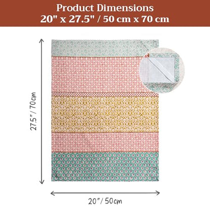 Maison d' Hermine Kitchen Towels Set of 3, 100% Cotton | Reusable, 27.50" x 20" - color: 005 - Provence