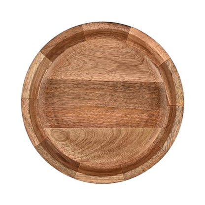Kimona Decorative Bowl Mango Wood Centerpiece Decor Wood Bowl Key Decorative Centerpiece Bowl (10" X 10" X 2.5")
