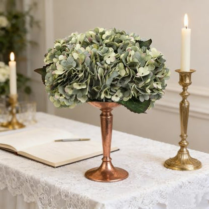 Kimura's Cabin 6pcs Hydrangea Artificial Flowers Fake Hydrangeas,Mint Green | Silk Hydrangea Flower with Stems Faux Flower,Home Table Centerpieces Wedding Bouquets Arrangements Baby Shower Party Decor - color: Mint Green
