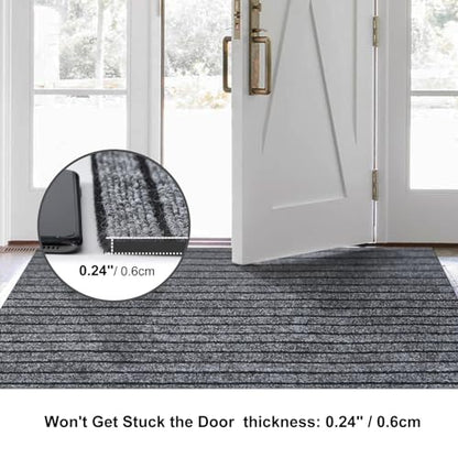 2' x 6' Runner Rugs with Rubber Backing, Outdoor Indoor Utility Non Slip Carpet Rug Runner for Hallway, Custom Size Area Rugs Mat for Entryway Balcony Patio Kitchen Garage Stair Laundry
