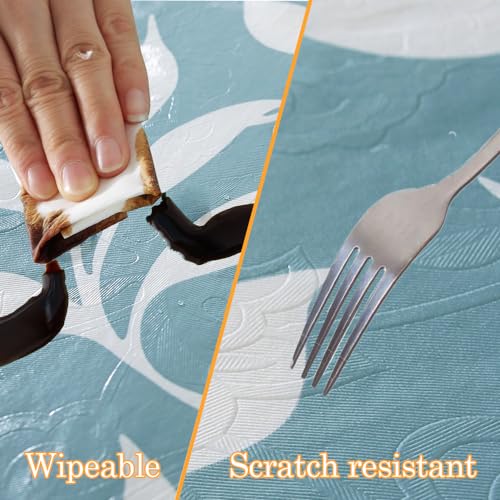MATIRUG Rectangle Vinyl Table Cloth with Flannel Backed,Waterproof Oil-Proof - size: 120" x 60" (Rectangular)